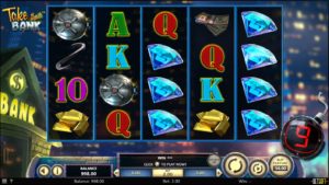 Take the Bank Online Slot Gameboard