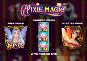 Pixie Magic Real Money Online Slot Game Intro Screen