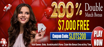 Las Vegas USA Casino Real Money Double Match Bonus Code SLOTS200