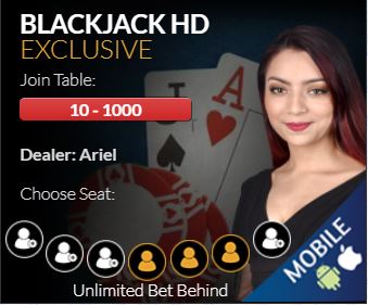 BetOnline Live Blackjack Red Casino