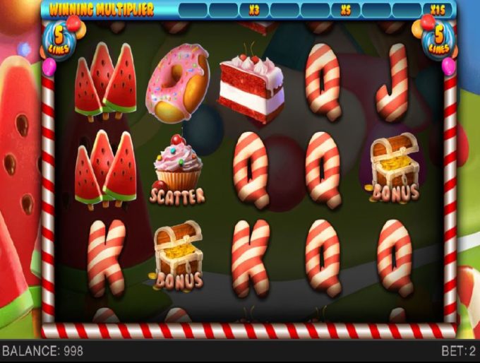Delicious Candies Online Slot Game Board
