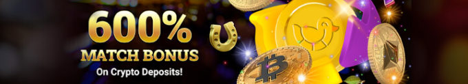 DuckyLuck Casino 600% Crypto Welcome Bonus Banner