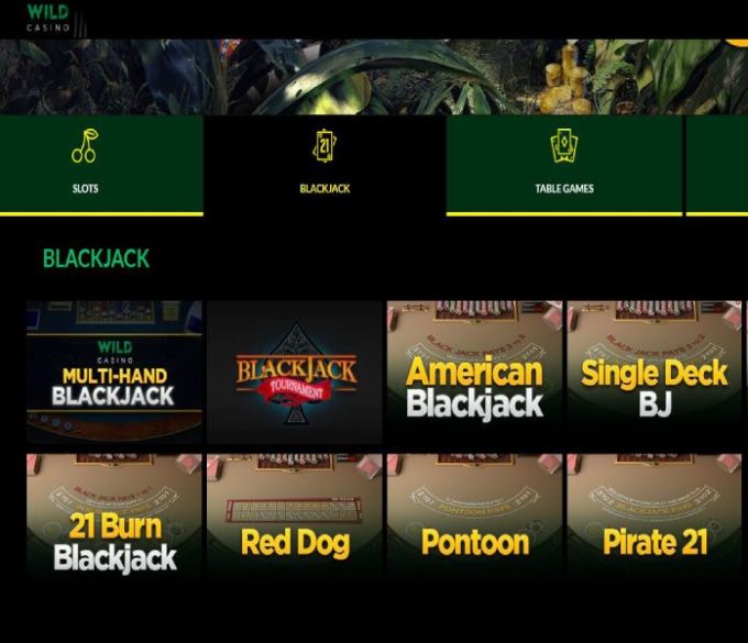 Wild Casino Real Money Online Blackjack