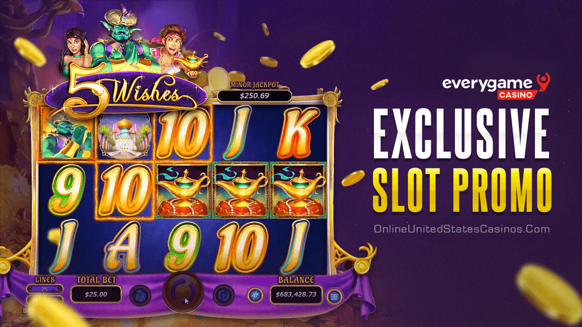 5 Wishes Online Slot | Exclusive Everygame Red Casino Promo!