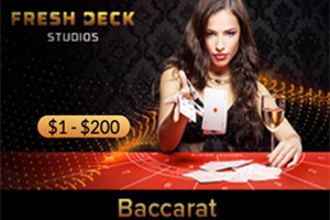 Live Casino Baccarat Fresh Deck Studios at Wild Casino