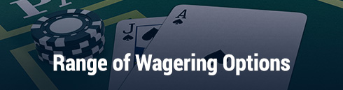 Live Dealer Blackjack Range of Betting Options Banner
