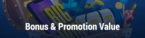 Online Casino Bonus and Promotion Value Banner