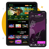 Online Mobile Casinos Wild and El Royale On Tablet and Phone