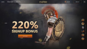 Slots Empire Online Casino Home Page 220% Welcome Bonus