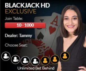 BetOnline Live Casino Red Blackjack