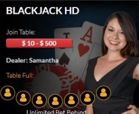 Red Dog Casino Live Blackjack HD