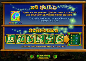 Lucky 6 Online Slot Wilds and Scatters Screenshot