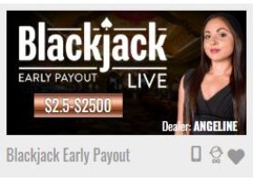 MyBookie Live Early Payout Blackjack