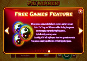 Pig Winner Online Slot Game Free Games Feature Screenshot