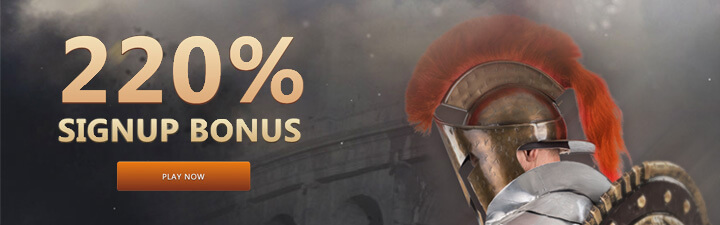 Slots Empire Online Casino 220% Welcome Bonus Banner