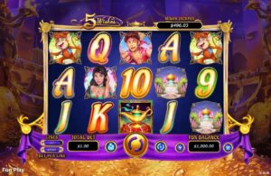 5 Wishes Online Slot Game Board