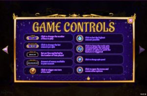 5 Wishes Online Slot Game Controls