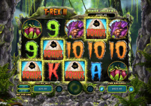Online Slot Game T-Rex II Gameplay Screenshot