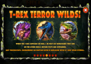 Online Slot Game T-Rex II Terror Wilds Screenshot
