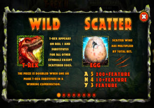 Online Slot Game T-Rex II Wild & Scatter Screenshot
