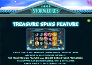 Storm Lords Online Slot Game Treasure Spins Feature Screenshot