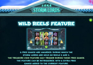 Storm Lords Online Slot Game Wild Reels Feature Screenshot