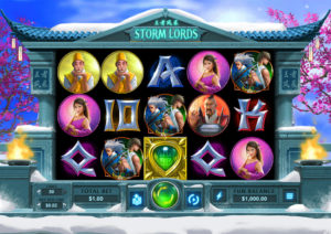 Storm Lords Online Slot Gameplay Screenshot