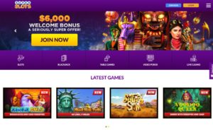Super Slots Casino Home Screenshot