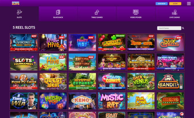 SuperSlots.ag Slot Games Page Screenshot