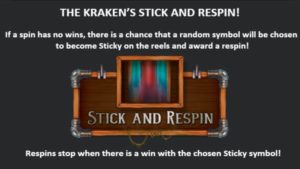 Kraken Deep Wins Online Slot Stick and Respin feature