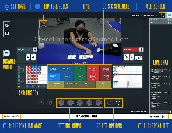 Live Baccarat Software Features Infographic
