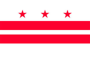 District of Columbia Gambling Laws State Flag Icon