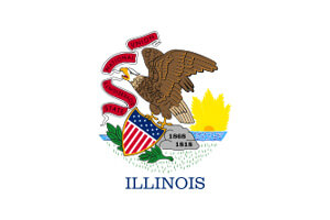 Illinois Gambling Laws State Flag Icon