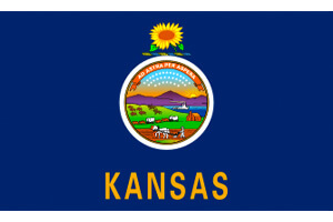Kansas Gambling Laws State Flag Icon