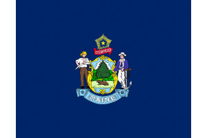 Maine Gambling Laws State Flag Icon