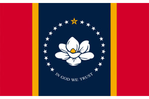 Mississippi Gambling Laws State Flag Icon