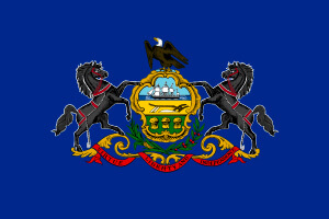 Pennsylvania Gambling Laws State Flag Icon