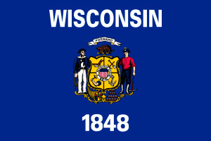 Wisconsin Gambling Laws State Flag Icon