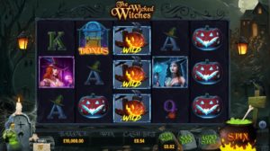 The Wicked Witches Online Slot Game Board