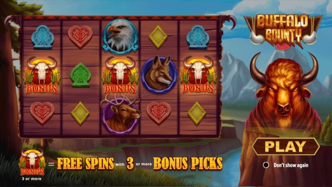Buffalo Bounty Online Slot Game Board