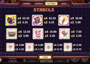 Stacked Online Slot Paytable Screenshot