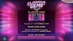Glorious Gems Online Slot Cluster Wins