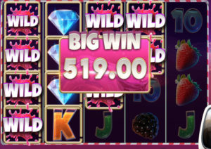 Online Slot Game Wild Cherry Blast Big Win Screenshot
