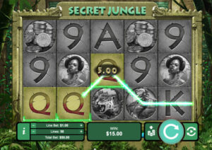 Online Slot Game Secret Jungle Gameplay Screenshot