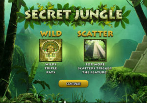Online Slot Game Secret Jungle Intro Features Screenshot