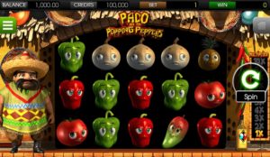 Paco and the Popping Peppers Slot Game Board