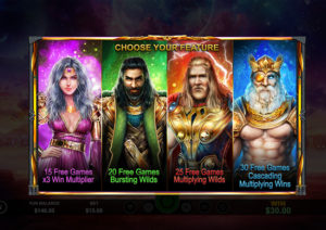 Asgard Deluxe Online Slot Choose Feature Screenshot