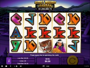 Aztecs Millions Slot Game Board