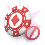 Casino Chip and Red Ban Circle icon