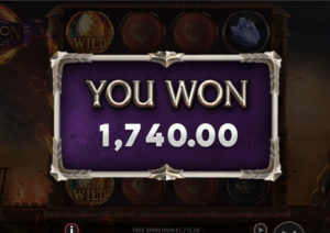 Dragon Watch Online Slot Big Win Screenshot